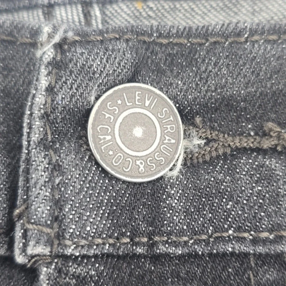 Levi's 511 Slim Fit‎ Jeans Mens 38x32 Black Faded Denim Stretch Pants